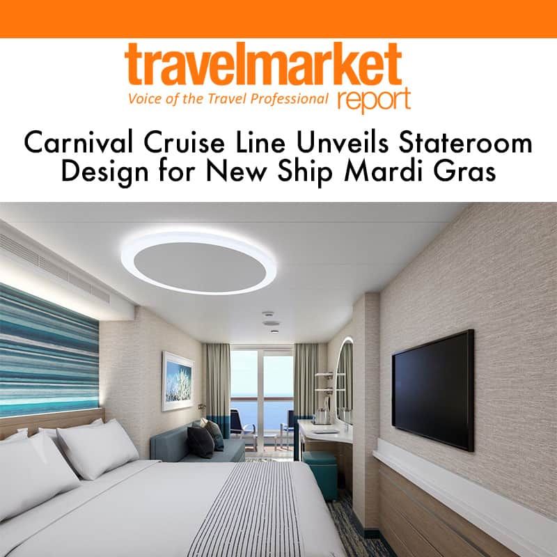 Carnival Cruise Line Unveils Stateroom Deisgn For New Ship