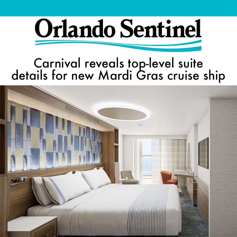 Carnival Reveals Top Level Suite Details For New Mardi Gras